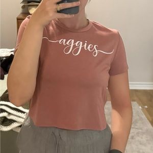 Aggies Cropped tee